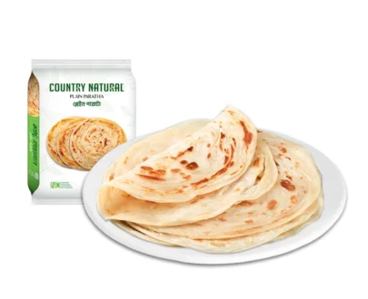 Country Natural Plain Paratha Packaging - Front View, Less Oily Frozen Flatbread