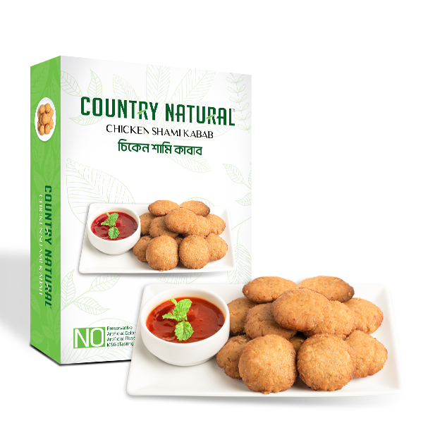 Chicken Shami kabab-200gm (10pcs) 1 Country Natural Chicken Shami Kabab 200g Box - Frozen Snack